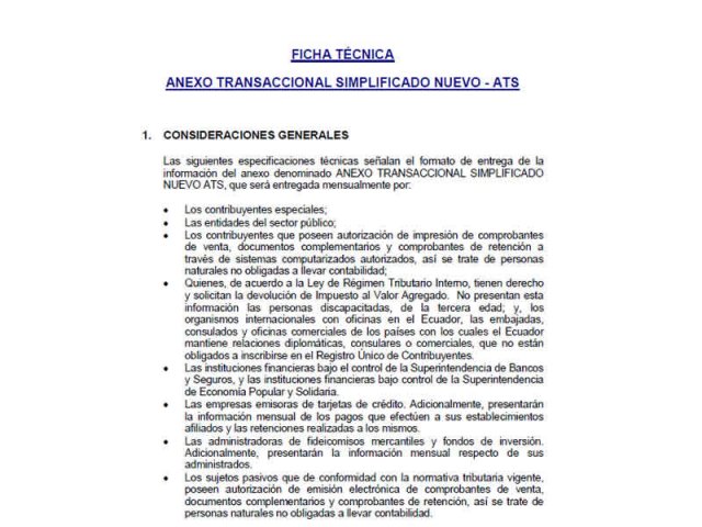 Ficha Técnica del nuevo ATS