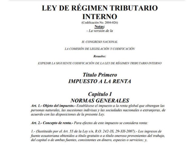 Ley de Régimen Tributario Interno